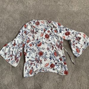 Bell Sleeved Floral Blouse
